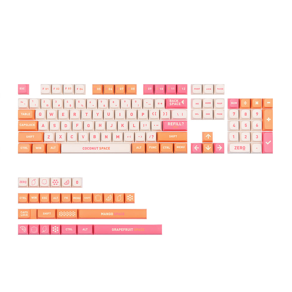 Orange Theme Keycaps Set, Cute Keycaps, PBT Material Sublimation Keycaps, 134 keys, XDA Keycaps , orders Mechanical Keyboard Keycaps, Keycaps Gift