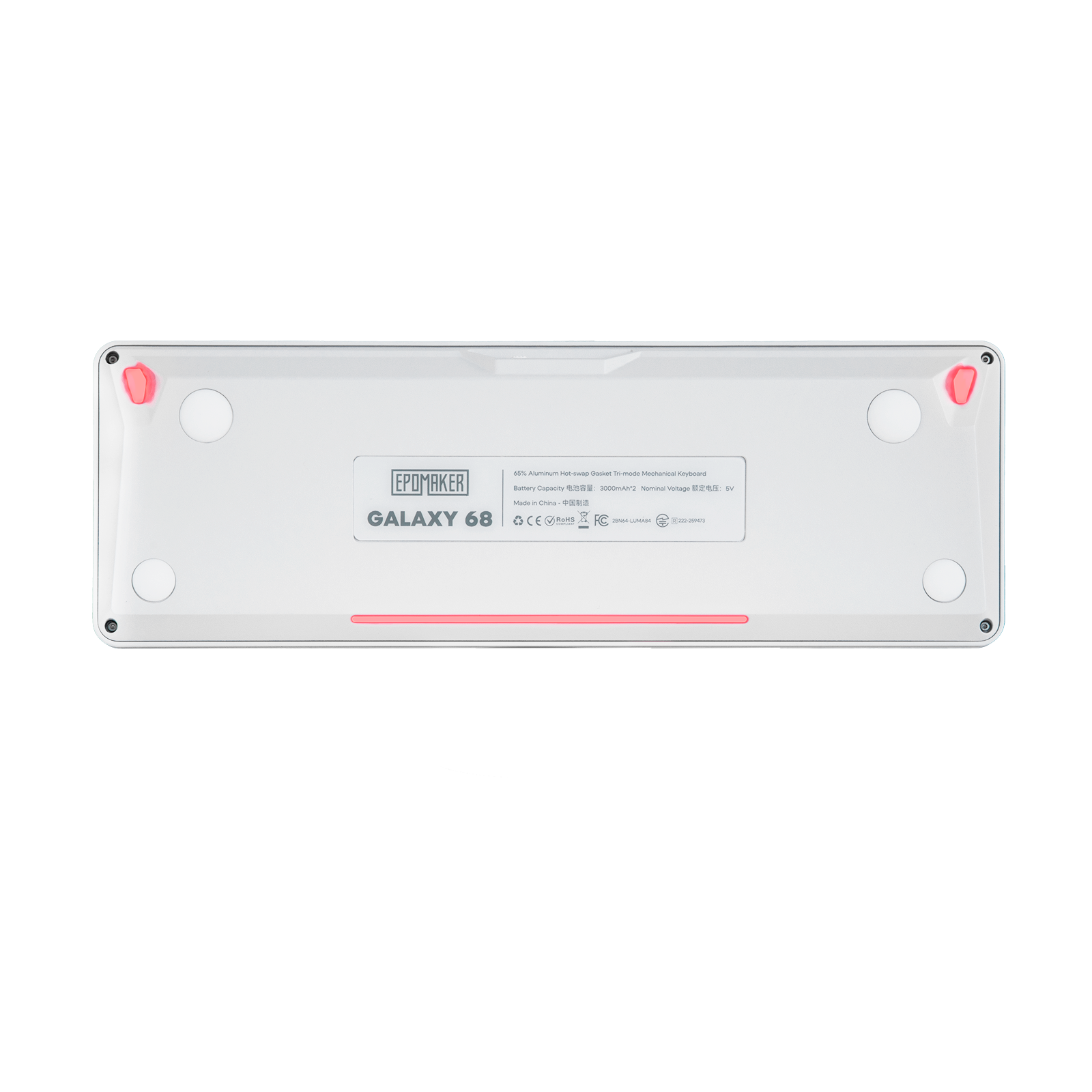 Epomaker Galaxy68 アルミ ガスケット KTTKangWhite Epomaker Galaxy68