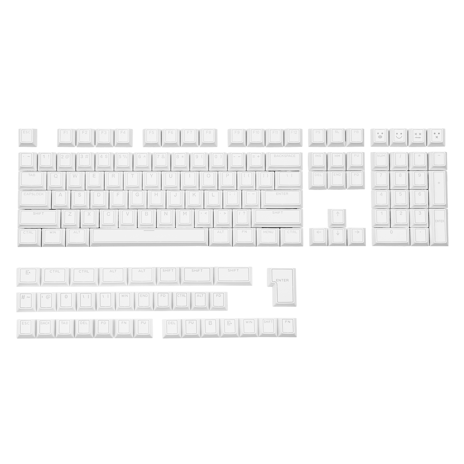142 Keys Cherry Profile PBT Shine Through Double-shot Full EPOMAKER Glintrix Keycaps Set