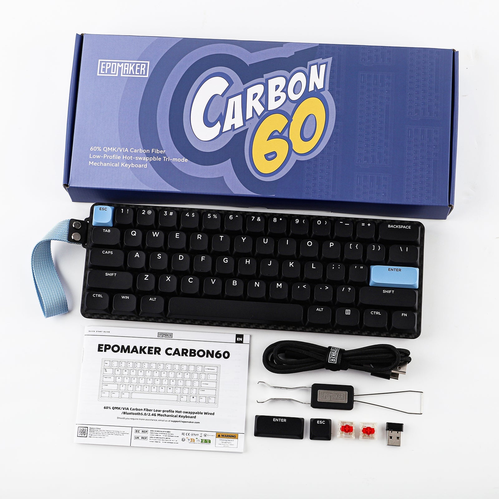 EPOMAKER Carbon60 キーボード 本体 Epomaker Carbon60